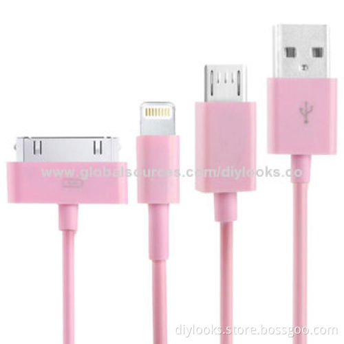 4-in-1 USB Charger Cable with Data Transfer Function for iPhone 5
